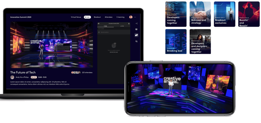 Media asset management platform voor webinars en VLEP's voor Creative Animal clean live streaming service
