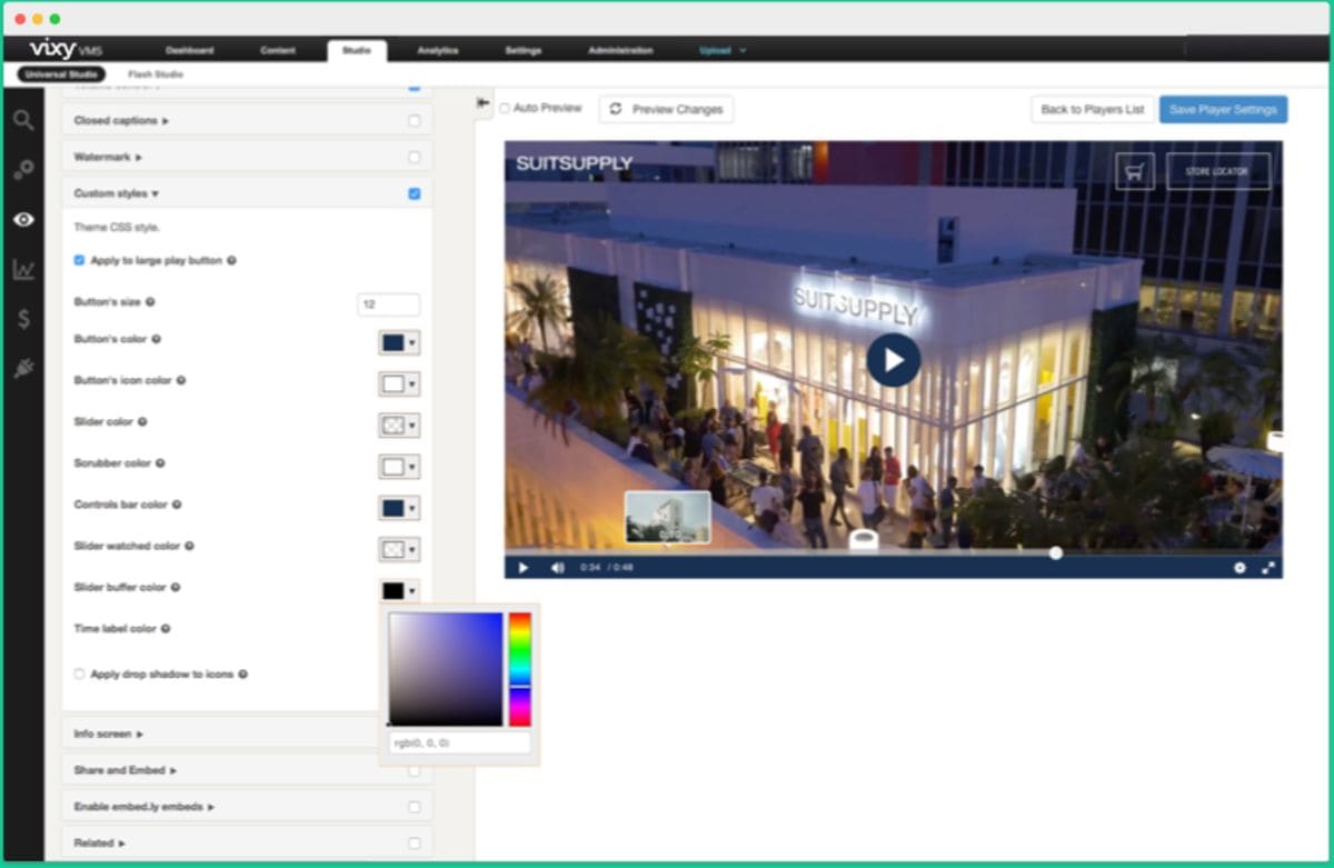 VIXY video player studio
